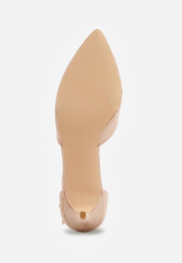 Renee - Ciemnobeżowe Czółenka Vices na Szpilce z Wkładką ze Skóry Naturalnej i Ozdobnym Paskiem Selarae. Zapięcie: pasek. Kolor: beżowy. Materiał: skóra. Obcas: na szpilce