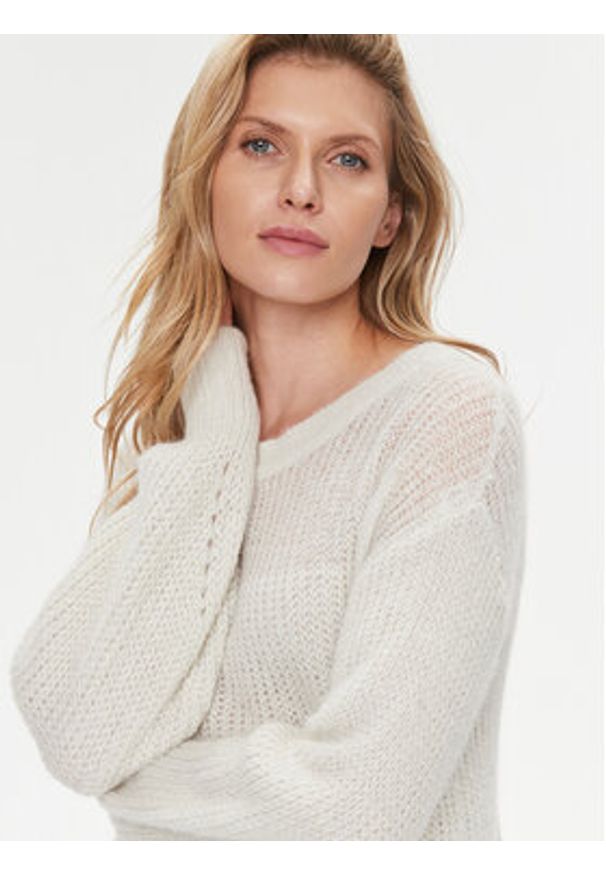 BOSS - Boss Sweter Fuoline 50493836 Écru Regular Fit. Materiał: syntetyk, wełna