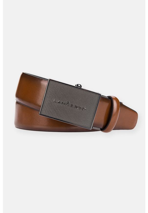 Lancerto - Pasek Jasnobrązowy Automat Coen 9. Kolor: brązowy. Materiał: skóra. Styl: casual, elegancki