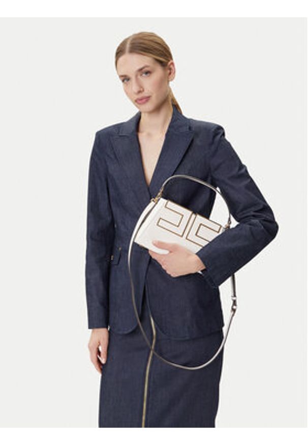 Elisabetta Franchi Torebka BS-36A-56E2-V360 Biały. Kolor: biały. Materiał: skórzane