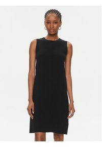 Calvin Klein Sukienka dzianinowa Extra Fine Wool Shift Dress K20K206899 Czarny Regular Fit. Kolor: czarny. Materiał: wełna
