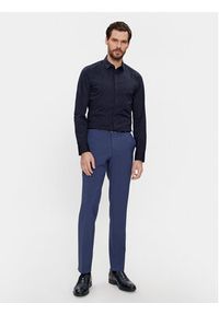 Calvin Klein Koszula K10K110856 Granatowy Slim Fit. Kolor: niebieski. Materiał: bawełna