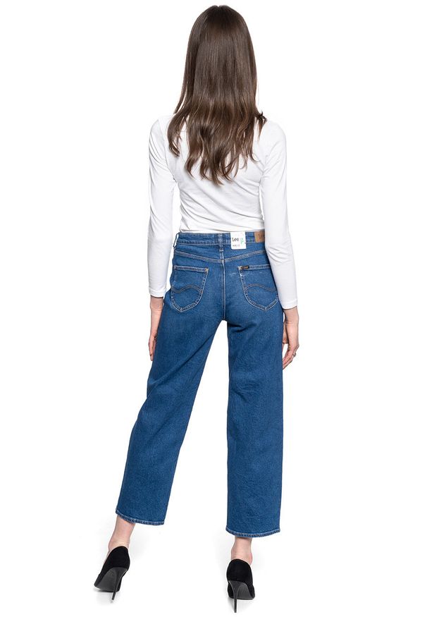 Lee - LEE WIDE LEG DAMSKIE SPODNIE JEANSOWE L30SLTYM 112106639
