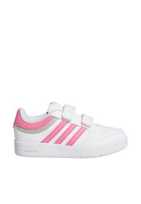Adidas - Buty dla dzieci adidas Hoops 4.0 CF. Kolor: różowy, biały, wielokolorowy. Sport: turystyka piesza