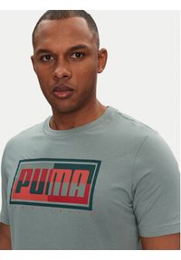 Puma T-Shirt Graphics Box 684827 Zielony Regular Fit. Kolor: zielony. Materiał: bawełna #3