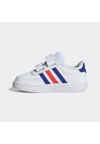Adidas - Buty sportowe dla dzieci ADIDAS Breaknet. Zapięcie: rzepy. Kolor: biały, niebieski, czerwony, wielokolorowy. Materiał: kauczuk. Sport: turystyka piesza