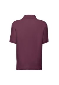 FRUIT OF THE LOOM - Koszulka Polo Dla Dzieci 65/35. Typ kołnierza: polo. Kolor: czerwony, wielokolorowy, brązowy