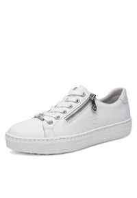 Rieker Sneakersy L59L1-83 Biały. Kolor: biały. Materiał: skóra