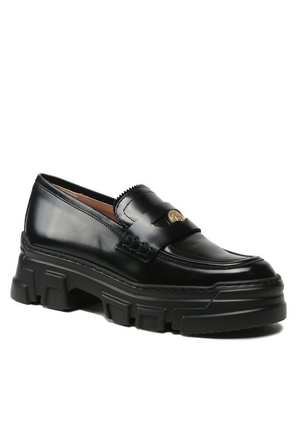 Loafersy Pollini. Kolor: czarny