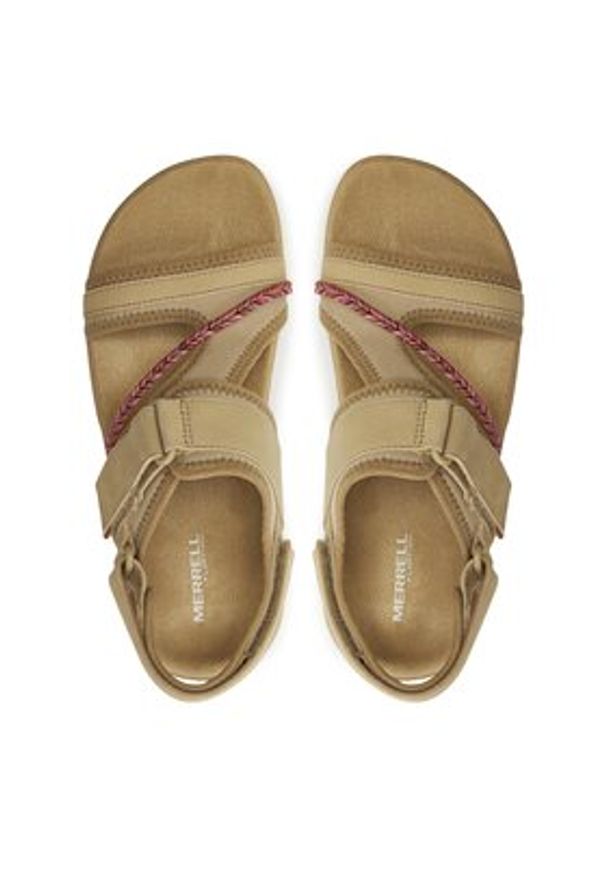 Merrell Sandały Terran 4 Backstrap J006746 Beżowy. Kolor: beżowy. Materiał: skóra