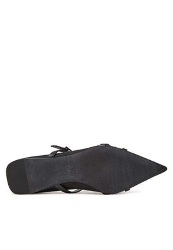 Max Mara Półbuty Satinflat 2514521272600 Czarny. Kolor: czarny. Materiał: materiał