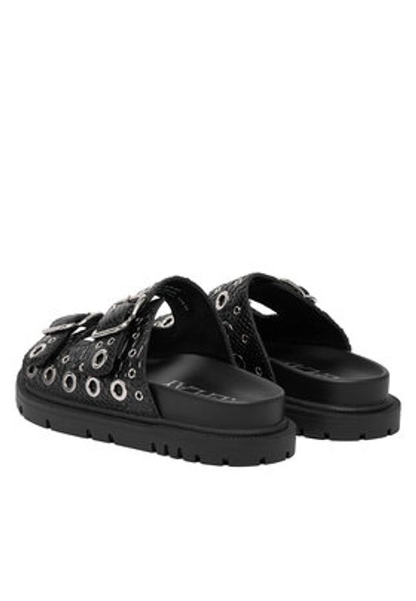 Replay - REPLAY Klapki GWF5E.000.C0016S Czarny. Kolor: czarny. Materiał: skóra