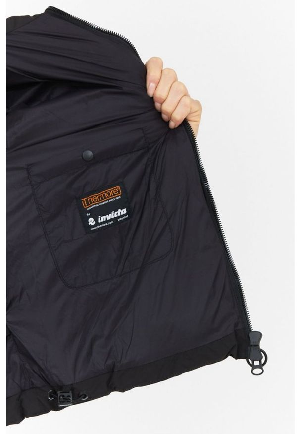 Invicta - INVICTA Czarna puchowa kurtka damska Isidore z kapturem, Rozmiar S. Typ kołnierza: kaptur. Kolor: czarny. Materiał: puch