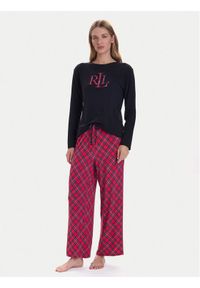 Lauren Ralph Lauren - LAUREN RALPH LAUREN Piżama ILN72466F Czarny Regular Fit. Kolor: czarny. Materiał: bawełna