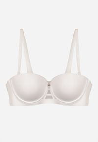 Renee - Biały Klasyczny Biustonosz Typu Balkonetka Doriesana. Kolor: biały. Materiał: jeans #8