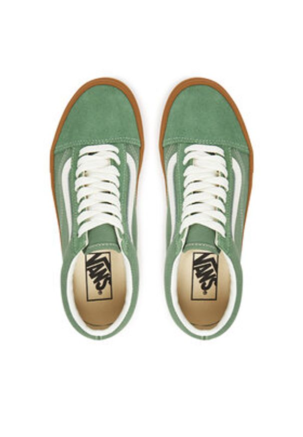 Vans Tenisówki Old Skool VN000D9Y17P1 Zielony. Kolor: zielony. Materiał: zamsz, skóra