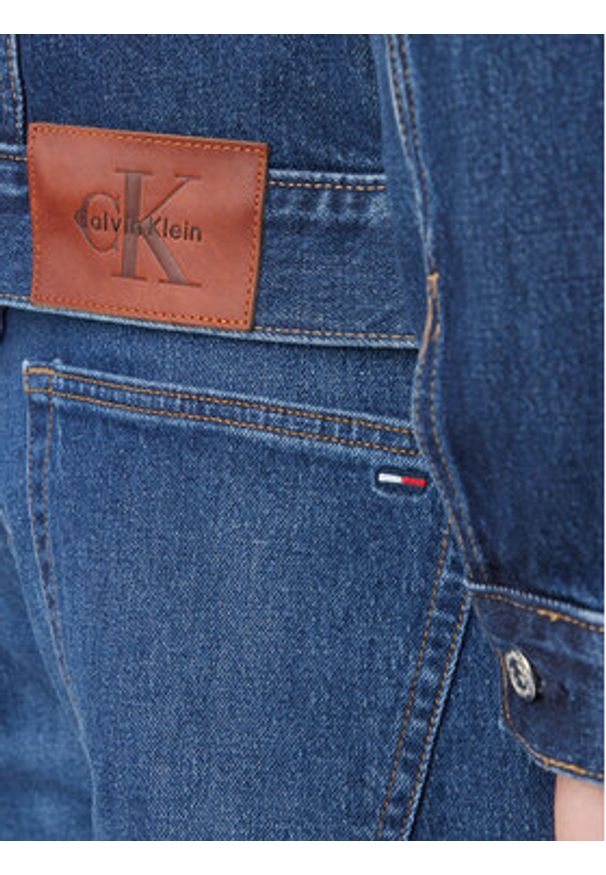 Calvin Klein Jeans Kurtka jeansowa 90s LV04RF705G Granatowy Regular Fit. Kolor: niebieski. Materiał: bawełna