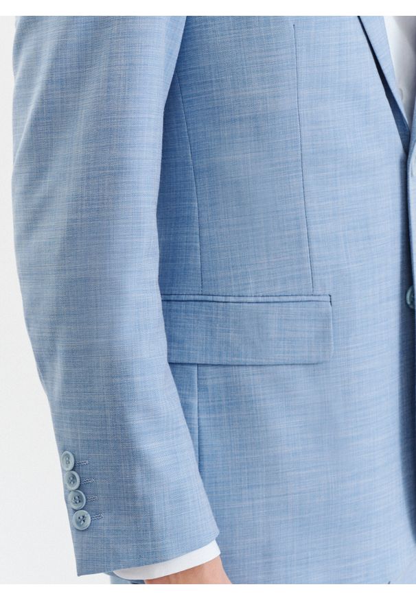 Pako Lorente - PAKO LORENTE – Niebieska męska marynarka garniturowa. Okazja: na ślub cywilny, na wesele, na komunię. Kolor: niebieski. Styl: klasyczny