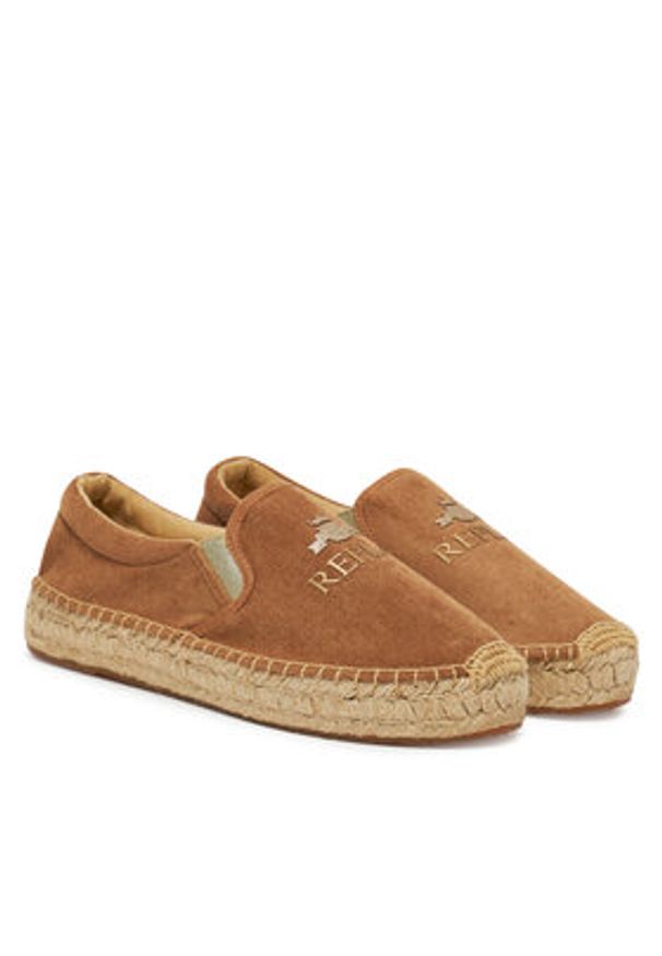 Replay - REPLAY Espadryle GWF22 .000.C0086T Beżowy. Kolor: beżowy. Materiał: materiał