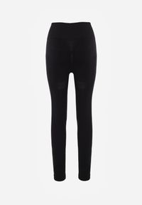 Born2be - Czarne Legginsy z Wysokim Stanem z Modelującymi Wstawkami Onorata. Okazja: na co dzień. Stan: podwyższony. Kolor: czarny. Materiał: prążkowany. Długość: krótkie. Styl: casual #8