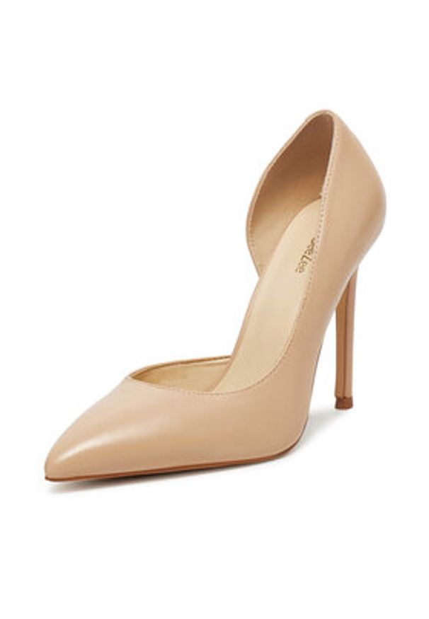 DeeZee Szpilki DZ-09 Beżowy. Kolor: beżowy. Materiał: skóra. Obcas: na szpilce