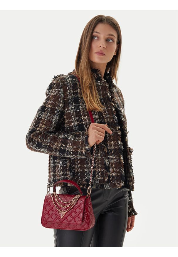 Guess Torebka HWTT96 73190 Bordowy. Kolor: czerwony. Materiał: skórzane
