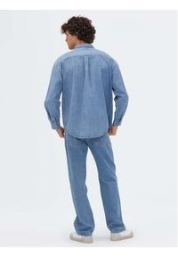 Americanos Koszula jeansowa Unisex Michigan Niebieski Oversize. Kolor: niebieski. Materiał: bawełna, jeans #14