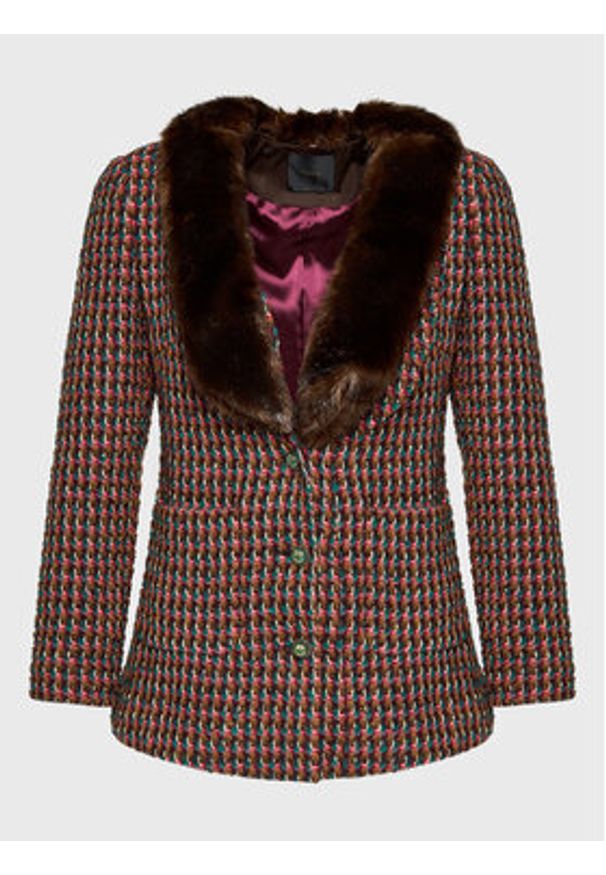 Pinko Marynarka Eathel 1G18FM 5546 Kolorowy Regular Fit. Materiał: bawełna. Wzór: kolorowy