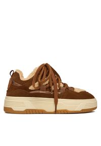 Steve Madden Sneakersy Boomer-F SM11003865 Beżowy. Kolor: beżowy. Materiał: skóra, zamsz