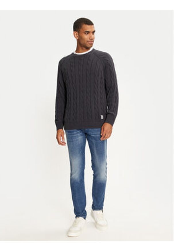 Pepe Jeans Sweter Camdem PM702455 Granatowy Regular Fit. Kolor: niebieski. Materiał: bawełna
