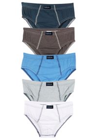 bonprix - Slipy chłopięce z miękką bawełną organiczną (5 par). Kolor: niebieski. Materiał: bawełna