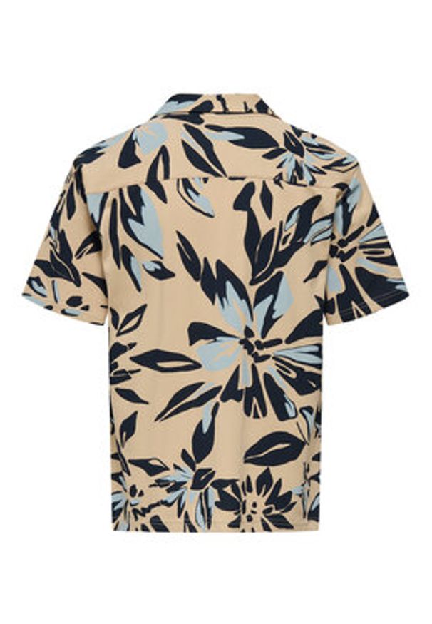 Only & Sons Koszula Piero 22034082 Beżowy Relaxed Fit. Kolor: beżowy. Materiał: bawełna