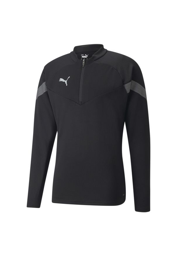 Bluza Puma Teamfinal Training 14 Zip, Mężczyźni. Kolor: wielokolorowy, czarny, szary. Materiał: materiał, poliester