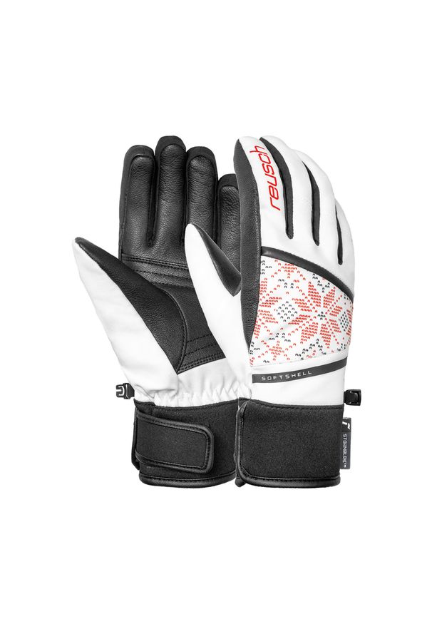 Rękawice damskie Reusch Tessa STORMBLOXX. Kolor: wielokolorowy, biały, czerwony. Sezon: zima. Sport: narciarstwo