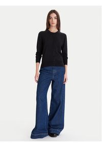 Calvin Klein Kardigan LV044D323G Czarny Slim Fit. Kolor: czarny. Materiał: wełna #4