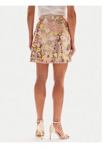 YAS Spódnica mini Lalea 26037763 Złoty Slim Fit. Kolor: złoty. Materiał: syntetyk