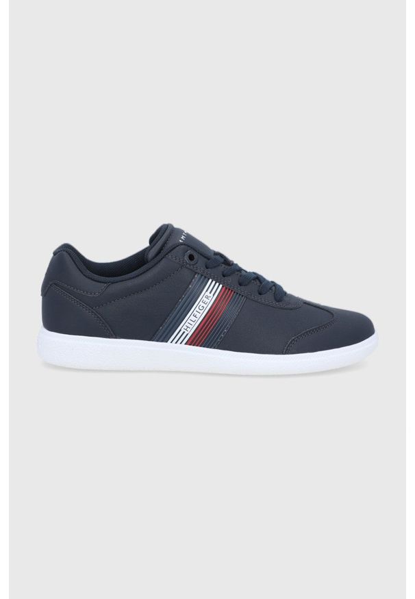 TOMMY HILFIGER - Tommy Hilfiger - Buty skórzane. Nosek buta: okrągły. Zapięcie: sznurówki. Kolor: niebieski. Materiał: skóra