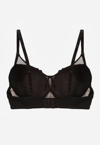 Born2be - Czarno-Beżowy Koronkowy Biustonosz z Transparentnymi Wstawkami Vanniel. Kolor: czarny. Materiał: koronka #7