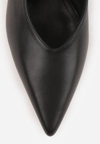 Born2be - Czarne Sandały Vices na Szpilce z Noskiem w Szpic Tilvianea. Okazja: na co dzień. Kolor: czarny. Materiał: jeans, satyna. Obcas: na szpilce. Styl: wizytowy, casual, elegancki. Wysokość obcasa: średni #8