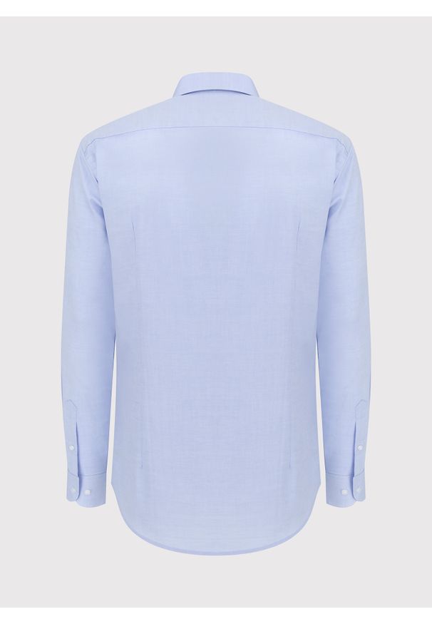 Pako Lorente - PAKO LORENTE – Niebieska koszula męska z długim rękawem. Kolor: niebieski. Materiał: bawełna. Długość rękawa: długi rękaw. Długość: długie. Wzór: gładki