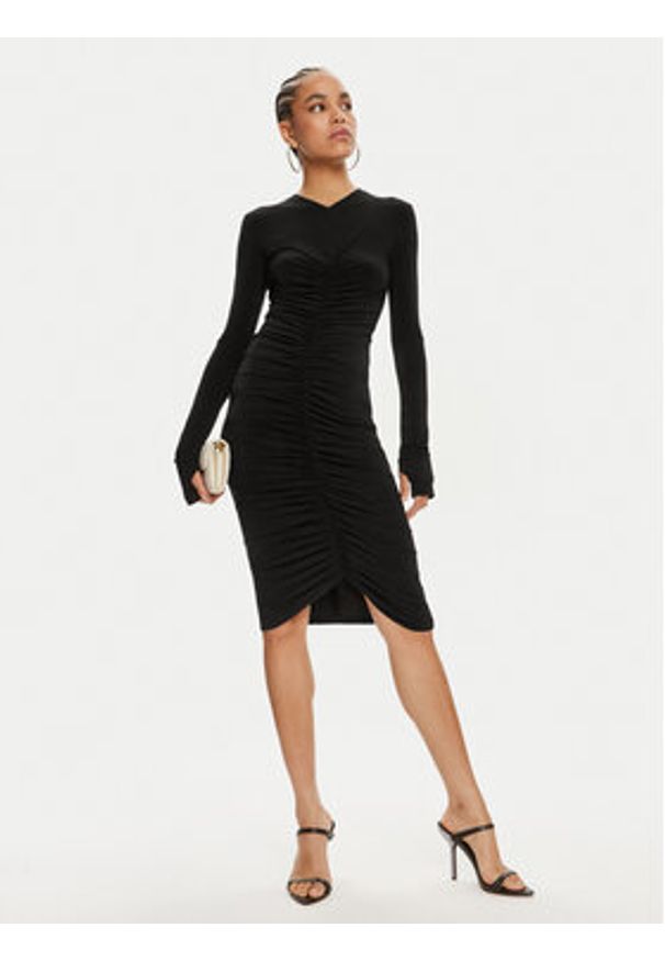 NORMA KAMALI Sukienka koktajlowa KK1243PLD25001 Czarny Slim Fit. Kolor: czarny. Materiał: syntetyk. Styl: wizytowy
