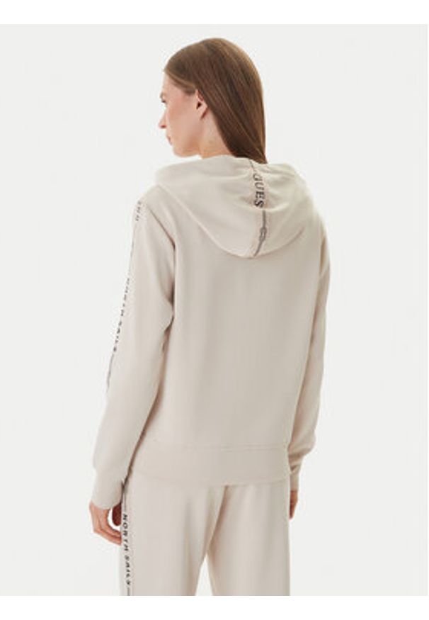 Guess Bluza W6GQ03 K2656 Beżowy Regular Fit. Kolor: beżowy. Materiał: syntetyk