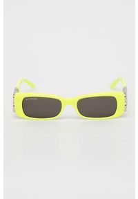 Balenciaga okulary przeciwsłoneczne BB0096S damskie kolor zielony. Kształt: prostokątne. Kolor: zielony #3