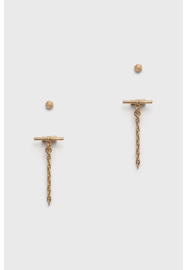 AllSaints - Kolczyki (2-pack). Kolor: złoty