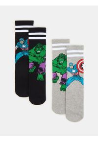 Sinsay - Skarpetki Marvel 2 pack - wielobarwny. Wzór: motyw z bajki #1