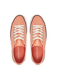 Calvin Klein Jeans Tenisówki Vulc Flatform Ctn Logo Tag YW0YW01838 Pomarańczowy. Kolor: pomarańczowy. Materiał: materiał #5