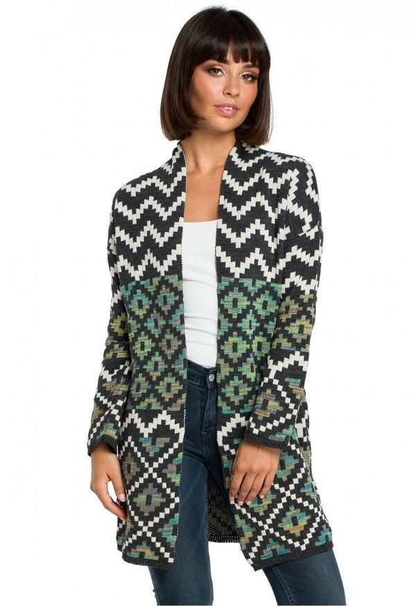 Sweter w kolorowe wzory