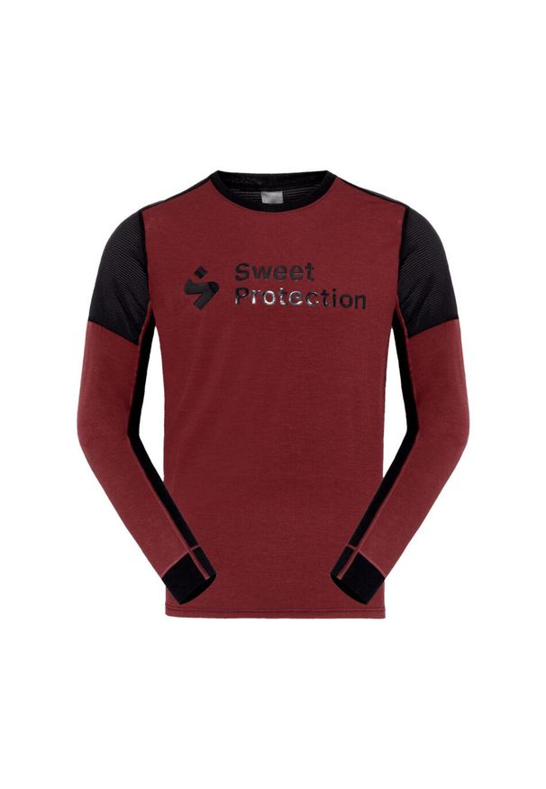 Długi rękaw z wełny merino Sweet Protection Hunter. Kolor: czerwony. Materiał: wełna. Długość rękawa: długi rękaw. Długość: długie. Sport: kolarstwo