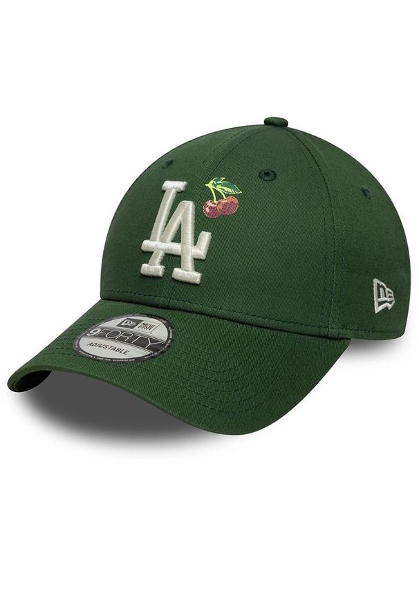 Czapka unisex New Era LA Dodgers MLB Fruit Icon 9FORTY 60771816 - zielona. Kolor: zielony. Materiał: bawełna, materiał. Wzór: haft. Styl: elegancki, klasyczny