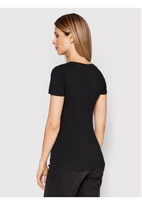 Pepe Jeans T-Shirt New Virginia PL505202 Czarny Slim Fit. Kolor: czarny. Materiał: bawełna #3